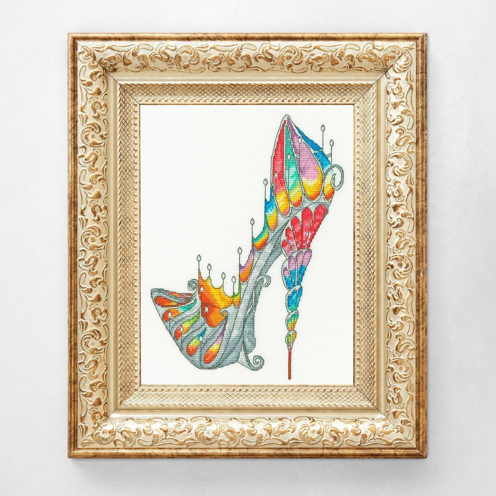 Bothy Threads Stained Glass Slipper Counted Cross Stitch Kit